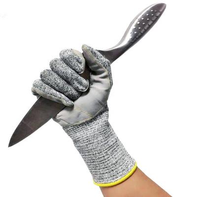 China Anti-cut NRC SAFETY Long Sleeve HPPE Level 5 Leather Safety Anti Cut Working Gloves for sale