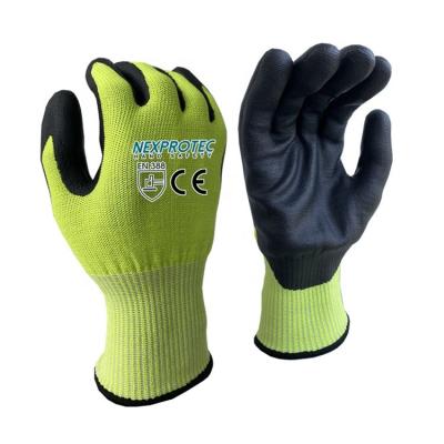 China A2 SAFETY Anti-Slip Cut NRC Foam Resistant Nitrile Dipped Work Safety Gloves EN388 4X43C for sale