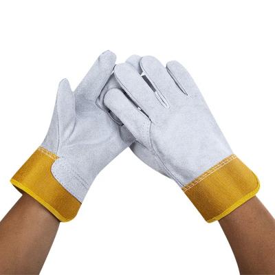 China Free Sample Work Welding Best Split Construction Work Leather Protective Gloves For Hand Safety for sale