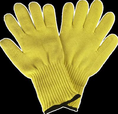 China Seamless Aramid 1414 High Temperature Protection Aramid Fiber Knit Double Layers Industrial Heat Resistant Gloves for sale