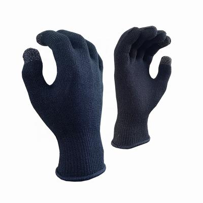 China Thermal 2020 New Black Merino Wool Touch Screen 100% Warm Gloves For Winter for sale