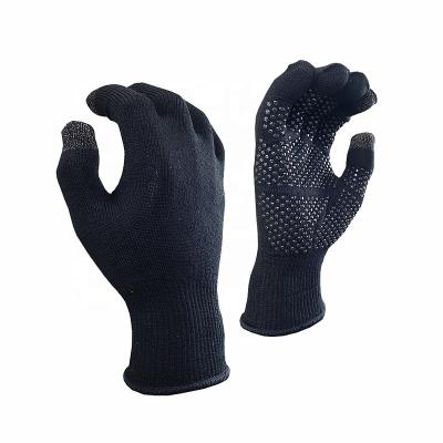 China Seamless Thermal 100% Merino Wool Knit Anti Slip Touch Screen Winter Wool Thermal Gloves for sale