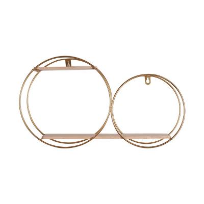 China New Handwork Double Wall Art Ball Round Design Home Shelving Classic/Postmodern Custom Rack Accessories For Home Hotel for sale