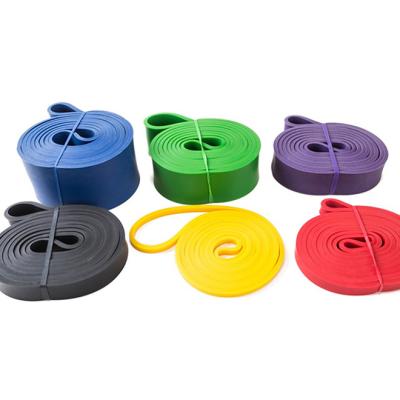 China Home Outdoor Custom Logo Gym Equipment Set Running Printing Elastic Band Durable Gym Fitness Exercise Strength Training Resistance Bands for sale