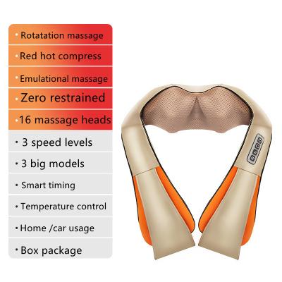 China Premium Smart Electric Passionate Deep Shoulder Cloth Massage Pillow Home Car Home NECK Sync Neck Back Massager for sale