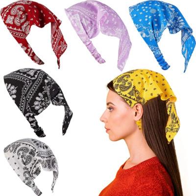 China Sporty Custom Logo Designer Retro Style Hair band triangle bandana accessories sports headband for women for sale