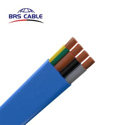 China 4 Core PVC Insulation Rubber Copper Cable Flexible Flat Submersible Pump Cable 4 Core Water Resistant Submersible Deep Well Pump Cable for sale