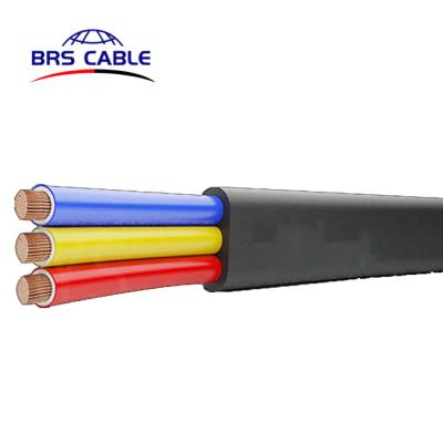 China Water Resistant Pump Cable Flexible Flat Rubber Insulated Submersible Pump Cable Rubber Insulated Submersible Cable for sale