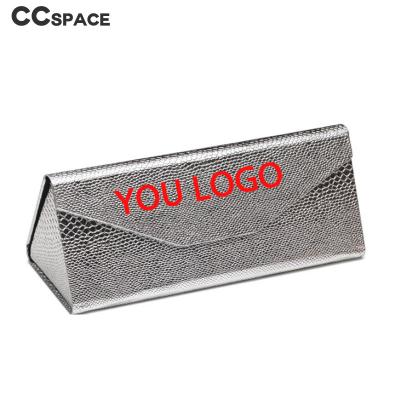 China Foldable Iron Triangle Glasses Case Wholesale Logo Custom Sunglasses Glasses Case Packaging for sale