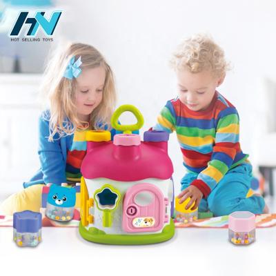 China Baby Musical Toys Early Education Kids First Educational Activity Toy Sorter Shape Block Game House Drum for sale