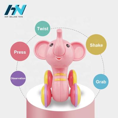 China Musical Mobile Toy 18M+ Baby Rolling Rattle Dog Or Elephant Baby Rattle Toys for sale