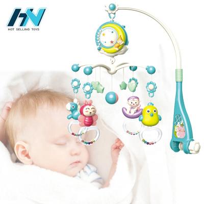 China Multifunctional Toy Musical Remote Control Baby Hanging Toys Rotate Bed Bell Toy Baby Mobile for sale