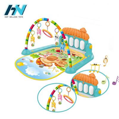 China Eco-Friendly Non-Toxic 3 in 1 Baby Piano Gym Mat Care Baby Playmat Crawling Gym with Rattle for sale