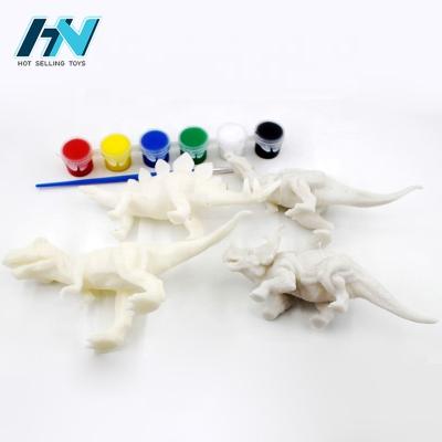 China Educational DIY Toys Children School Game Gift Animal Dinosaur Plastic Painting Colored Drawing Toys for sale