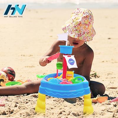 China Indoor play games children and outdoor summer water play table sand beach toys plastic beach game for sale