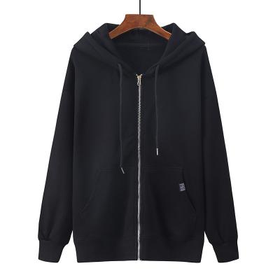 China Breathable Custom Logo With Pocket Black Hoodies Full Zip Hoodies for sale