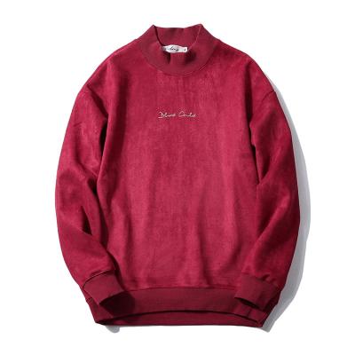 China Custom Crewneck Pullover Suede Breathable Oversized Loose Men's Simple Sweatshirts for sale