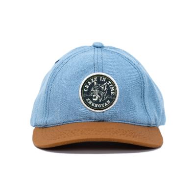 China Custom embroidery suede brim denim dad hat wholesale COMMON high demand products for sale