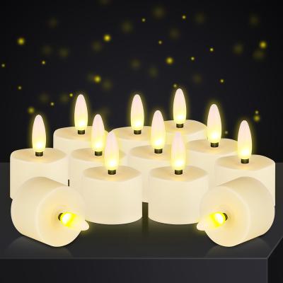 China Party Wholesale 12 Packs Breathe Flamel Led Tealight Candle For Home Decor Wedding for sale