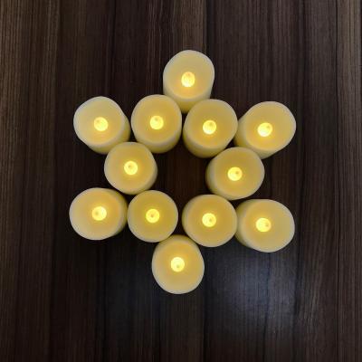 China Remote Control Set of 12 LED Flameless Battery Operated Tea Light Candles Lasts 260 Hours for sale