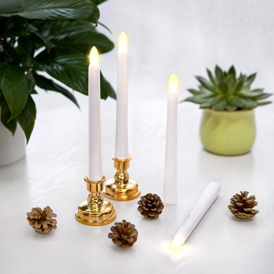 China Birthdays Timer Flameless Function LED Cream Candle Battery Operated Flickering Candles For Home Decoration for sale