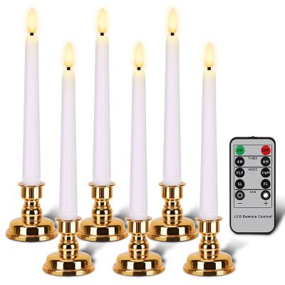 China Color Changing / Timer / Water-Resist 6 Set Freepower Led Flameless Taper Candles With Remote for sale