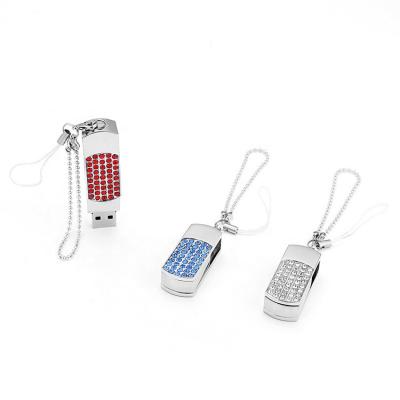 China Laptop & Promotional Computer Key Chain Jewelry USB Flash Memory Diamond Pen Drive Perfect Wedding Gift for sale