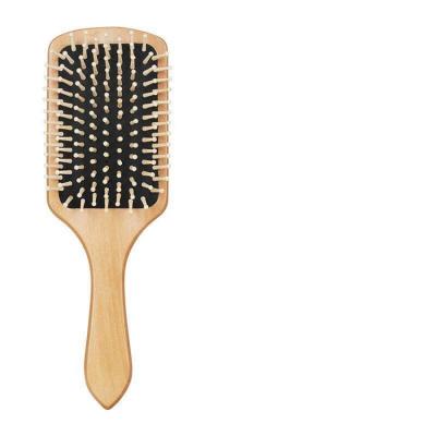 China Round Bamboo Hair Brush Paddle Bristle Handle Bamboo Hairbrush Comb is suitable for men and women with thick curly hair for sale