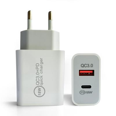 China Mobile Phone QC3.0+ 18W Fast Charger Palladium Wall Charger USBc Fast Wall Charger For USB Cable For Type C Cable for sale