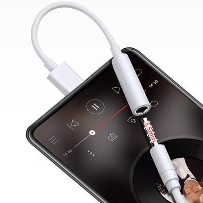 China Durable MP3/MP4 player wire converter cable type usb c to earphone jack for apple ning light to 3.5mm earphone jack adapter for sale