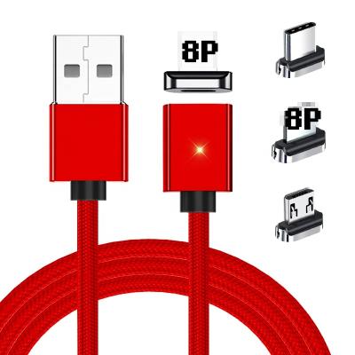 China High Quality Fast Speed ​​Magnetism Usb Charging Data Cable For Mobile Phone Magnetic Nylon Charging Cable For Usb Charger for sale