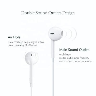 China Wholesale BT Earphone Earphone Earphone For Iphone With Mic Earbuds Stereo Headphone Noise Reduction In Ear Cable Earphone For Apple for sale