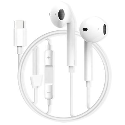 China Perfect Sound Bass In-Ear Wired Mobile Phone Handfree Stereo Earphone USB-C Earphone Earbuds Type-c For Samsung Phone for sale