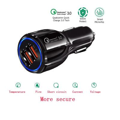 China Hot Sale 3.1A Safe Convenient Dual USB Ports PD In-Car Charger QC3.0 For Mobile Phone Charger for sale