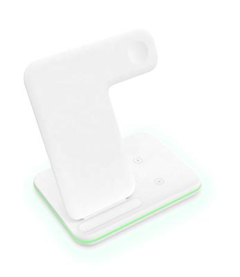 China Convenient 3 in 1 Wireless Charger Stand Station 10W Qi Wireless Fast Charging Dock for iPhone Smart Watch Earphones for sale