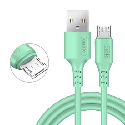 China Phone charging cable 1m high speed 3ft liquid silicone data cable original usb charger cabl micro cable for android charging for sale