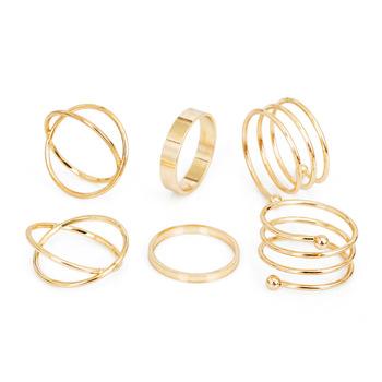 China Hot Unique Set of BOHEMIA Ring Set Punk Knuckle Rings for Women's Ring 6 PCS Ring Set Best Selling for sale