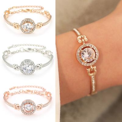 China BOHEMIA Jewelry Fashion Luxury Rhinestone Zircon Bangle Bracelet Multilayer Rhinestone Charm Bracelet for sale