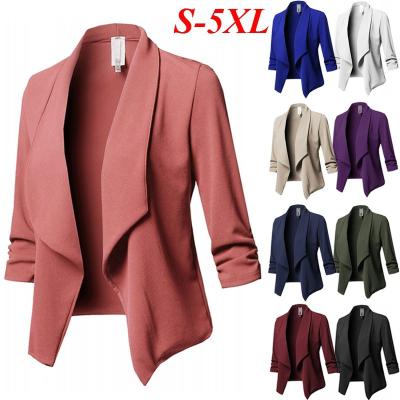 China Autumn Casual Female Blouse Jackets Anti-Shrink Slim Lady Short Office Women Coat Design Suit Jackets for sale