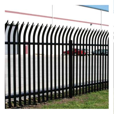 China Easily Assembled Wrought Iron Faux Curved Fence Panels Lowes Wrought Iron Railings for sale