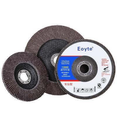 China OEM High Quality 4.5inch Calcined Reinforce Fiberglass Flapwheel Solapa Desct 125mm Angle Grinder Flap Disc For 125 Stainless Steel for sale