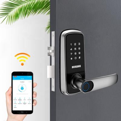 China WIFI Tuya APP IC Fingerprint Card Door Lock Electric Smart Electric Home Security Smart Door Lock Zinc Alloy/Plastic Digital Electronic Lock for sale