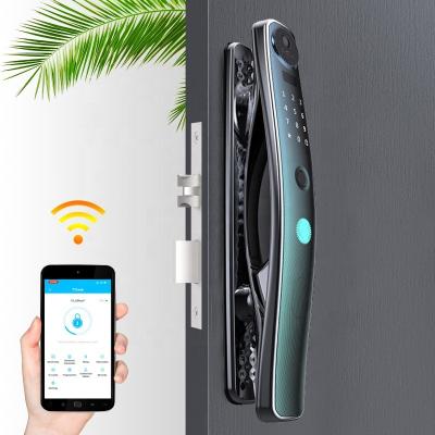 China Zinc Alloy High Security Face Recognition Fingerprint Lock Tuya APP Smart Home Smart WiFi System Door Lock Digital Safe Lock for sale