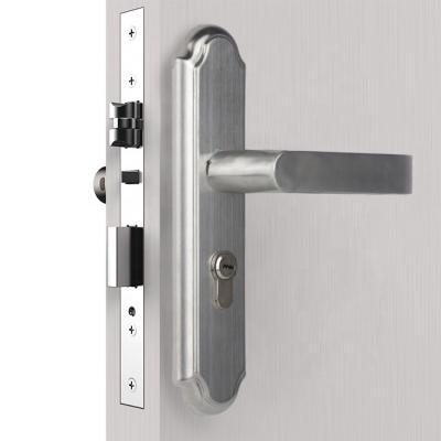 China Bathroom high security 304 stainless steel cheap durable metal safe open key available tolite mechanical open handle security door lock for sale