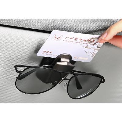 China Leather Car Convenient Glasses Clip Personalized Creative Universal Storage Gift Holder Glass Fine Clip Paragraph for sale