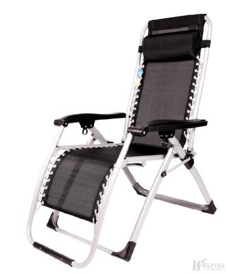 China Outdoor Garden Anti Modern Folding Gravity Chair Steel Lounger for sale