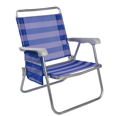 China Modern Outdoor Folding Beach Lounge Chair Plastic With Side Pocket for sale