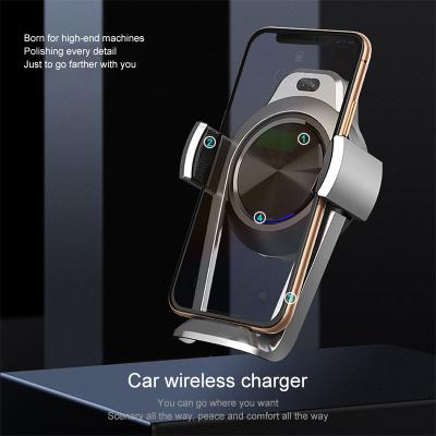 China New Design Universal 360 Rotation Car Smart Multi-angle Touch Phone Holder 15W Auto Wireless Fast Charger Charging for sale