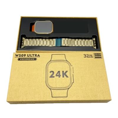 China Relogio Montres Reloj 24K Gold Smart Watch 24K Gold WS09 3 Navigation GPS Navigation 2023 Bands Ultra Max Straps Smartwatch 24K Gold for sale