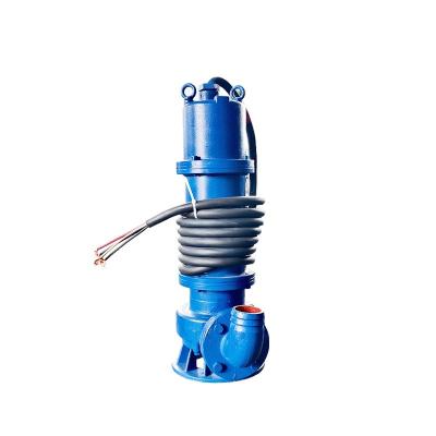 China Ductiel ijzer elektrische onderwater slurrypomp 7,5 kW 5,5 pk 25m3/h 50m onderwater afvoerpomp Te koop